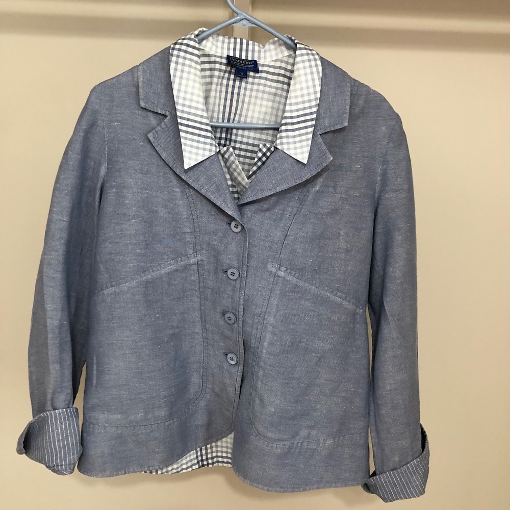 Pendleton women's linen jacket with matching blouse